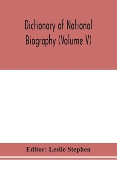 Paperback Dictionary Of National Biography (Volume V) Book