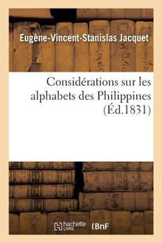 Paperback Considérations Sur Les Alphabets Des Philippines [French] Book