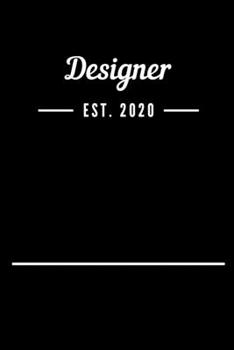 Paperback Designer EST. 2020: Blank Lined Notebook Journal Book