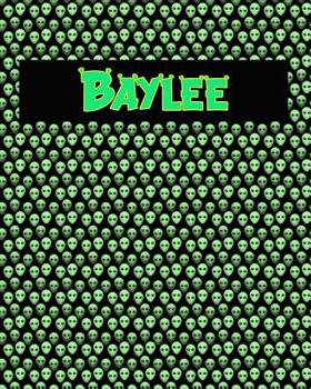 Paperback 120 Page Handwriting Practice Book with Green Alien Cover Baylee: Primary Grades Handwriting Book