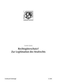 Paperback Rechtsgüterschutz? Zur Legitimation Des Strafrechts [German] Book