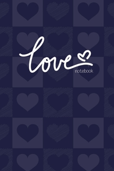 Paperback Love Notebook, Blank Write-in Journal, Dotted Lines, Wide Ruled, Medium (A5) 6 x 9 In (Blue) Book