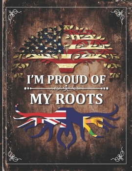Im Proud of My Roots: Vintage Turks And Caicos and American Flag Personalized Gift for Coworker Friend  2020 Calendar Daily Weekly Monthly Planner Organizer
