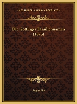 Die Gottinger Familiennamen