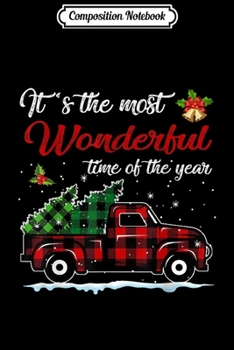 Composition Notebook: Red Plaid Truck and Christmas Tree -Truck Christmas  Journal/Notebook Blank Lined Ruled 6x9 100 Pages