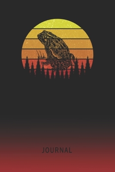 Journal: Blank Toad Personal Writing Diary | Old School Retro Vintage Sunset 80s Cover | Daily Journalism Diaries for Journalists & Writers | ... Set Goals & Write about your Life & Interests