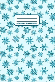 Paperback Journal Notebook: Notebook, Journal, Or Diary - Christmas Snowflakes Pattern Cover Design - 110 Blank Lined Pages - 6" X 9" - Glossy Fin Book