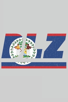 BLZ: Belize Notizbuch mit karo 120 Seiten in weiß. Notizheft mit der belizischen Flagge (German Edition)