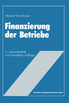 Paperback Finanzierung der Betriebe [German] Book