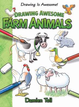 Library Binding Drawing Awesome Farm Animals Book