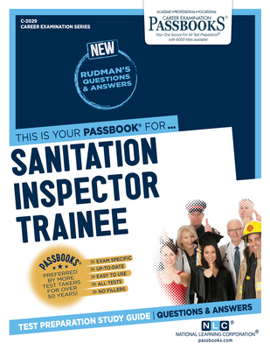 Paperback Sanitation Inspector Trainee (C-2029): Passbooks Study Guide Volume 2029 Book