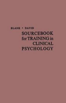 Paperback Sourcebook for Training in Clinical Psychology Book