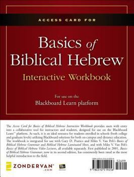 Access Card for Basics of Biblical Hebrew Interactive Workbook: For Use on the Blackboard Learn(tm) Platform