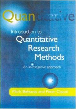 Hardcover Introduction to Quantitative Research Methods: An Investigative Approach [With CD-ROM] Book