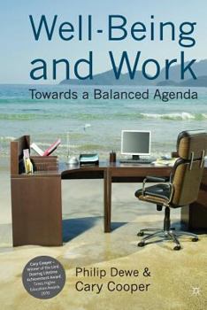 Paperback Well-Being and Work: Towards a Balanced Agenda Book