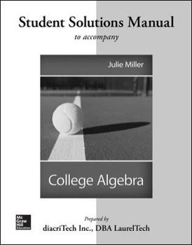 Paperback Students Solutions Manual to Accompany College Algebra Book