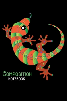 Paperback Composition Notebook: Colorful Cute Lizard Design Wildlife Gift Lined Notebook Journal Diary 6x9 Book