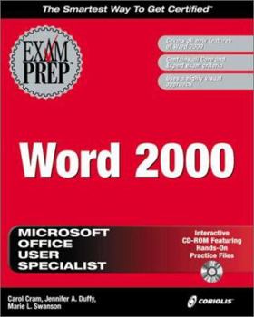 Paperback Microsoft Word 2000 Exam Prep [With CDROM] Book