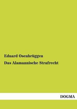 Paperback Das Alamannische Strafrecht [German] Book