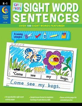Paperback Cut & Paste Sight Words Sentences Book