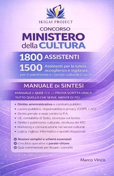 Concorso Ministero della Cultura – Manuale Tascabile di Sintesi per la Prova Scritta Unica: 1800 assistenti. 1500 Assistenti per la tutela, ... servizi culturali (Cod. 01) (Italian Edition)