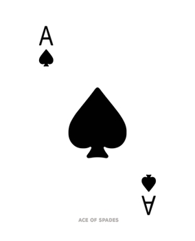 Paperback Ace Of Spades: Poker Card 4x4 Graph Paper Notebook With .25" x .25" Squares For Work, Home Or School. 7.5 x 9.25 Notepad Journal For Book