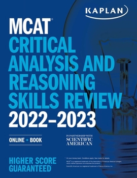 Paperback MCAT Critical Analysis and Reasoning Skills Review 2022-2023: Online + Book