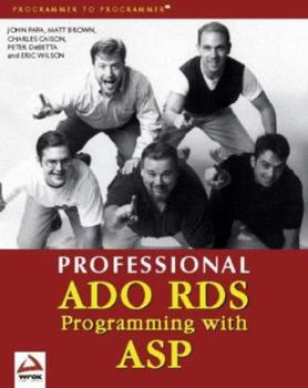 Paperback Professional ADO Rds Programm Ing with ASP Book