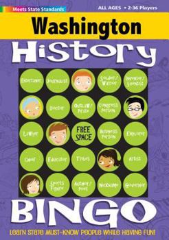 Hardcover Washington History Bingo Game Book
