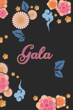 Gala: Diario /  Libreta de Notas Cuaderno con 100 Páginas 6x9" (15x23cm) | Páginas con Rayas Horizontales y en Blanco | Regalo Perfecto Para mujeres y ... Patrón de flores chinas. (Spanish Edition)