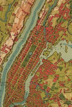 Paperback New York City Vintage Map Field Journal Notebook, 100 pages/50 sheets, 4x6 Book