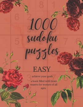 Paperback 1000 Sudoku Puzzles: Easy: a book filed with brain teasers for women of all ages Book