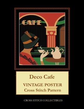 Paperback Deco Cafe: Vintage Poster Cross Stitch Pattern Book