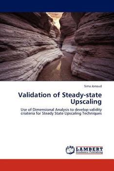 Paperback Validation of Steady-State Upscaling Book