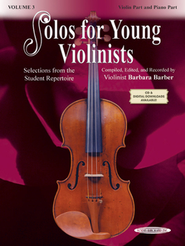Paperback Solos for Young Violinists, Vol 3: Selections from the Student Repertoire Book