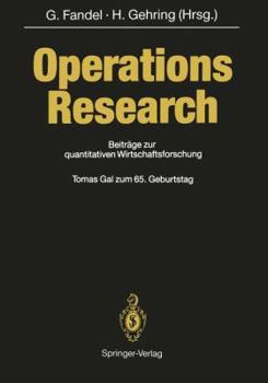 Paperback Operations Research: Beiträge Zur Quantitativen Wirtschaftsforschung Book