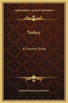 Hardcover Turkey: A Country Study Book
