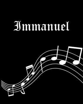 Paperback Immanuel: Sheet Music Note Manuscript Notebook Paper - Personalized Custom First Name Cover - Musician Composer Instrument Compo Book