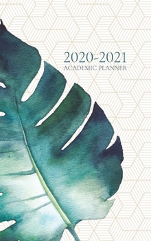 Hardcover 2020- 2021 Academic Planner: Monstera Leaf Book