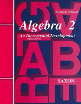 Paperback Algebra 2: Solutions Manual Book