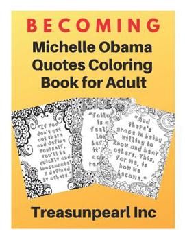 BECOMING Michelle Obama Quotes Coloring Book For Adult