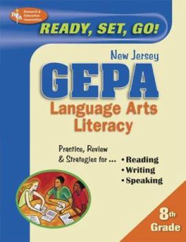 Paperback New Jersey GEPA 8th Grade Language Arts (REA) - The Best Test Prep for GEPA (Test Preps) Book