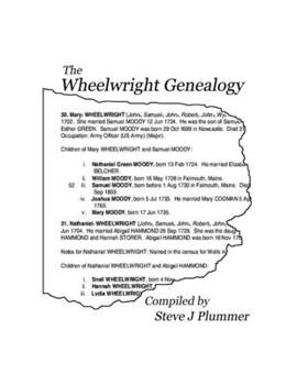 Paperback The Wheelwright Genealogy Book