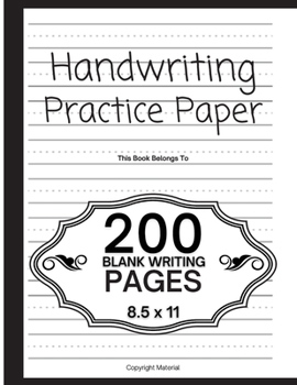 Paperback Handwriting Practice Paper for Kids Book