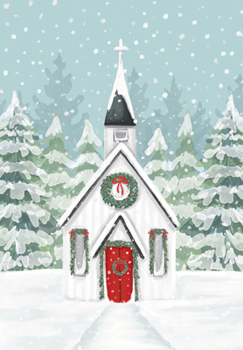 Gift Church in Snowfall Small Boxed Holiday Cards (20 Cards, 21 Self-Sealing Envelopes) Book