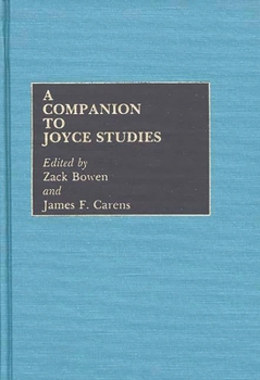 Hardcover A Companion to Joyce Studies Book