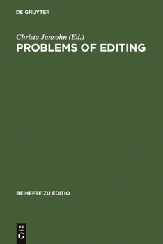 Hardcover Problems of Editing Book