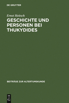 Hardcover Geschichte und Personen bei Thukydides = History and People in Thucydides [German] Book