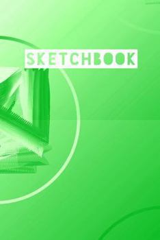 Paperback Sketchbook: Abstract Circle Rings Green Design Book