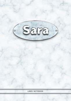 Paperback Sara - Lined Notebook: College Ruled Blank Pages Plus Extra Date Neutral Calendar (12 Months) and Notepad Sketch Designs. Cover Print White M Book